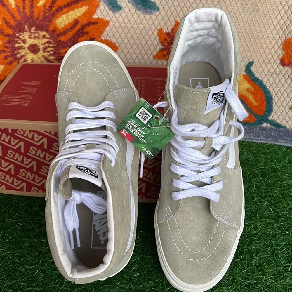 Vans Sk8-Hi Pig Suede Moss Gray/Snow White Men’s sneakers - Picture 13 of 16